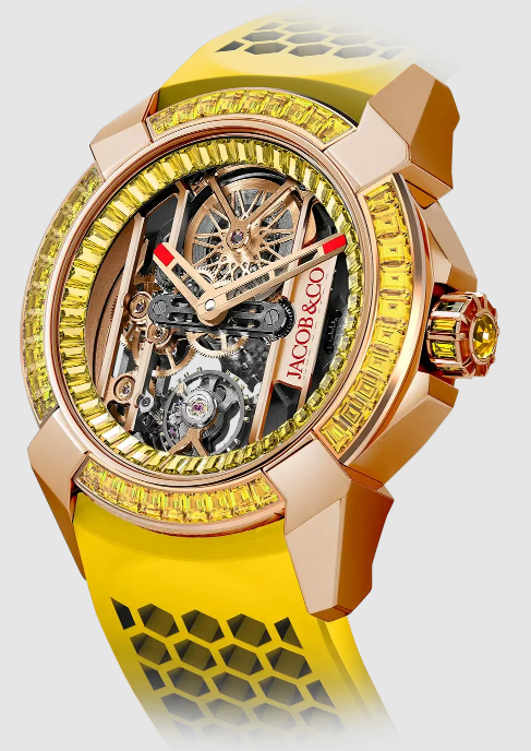 Review Jacob & Co epic x baguette yellow sapphires EX100.43.BF.AA.A Replica watch